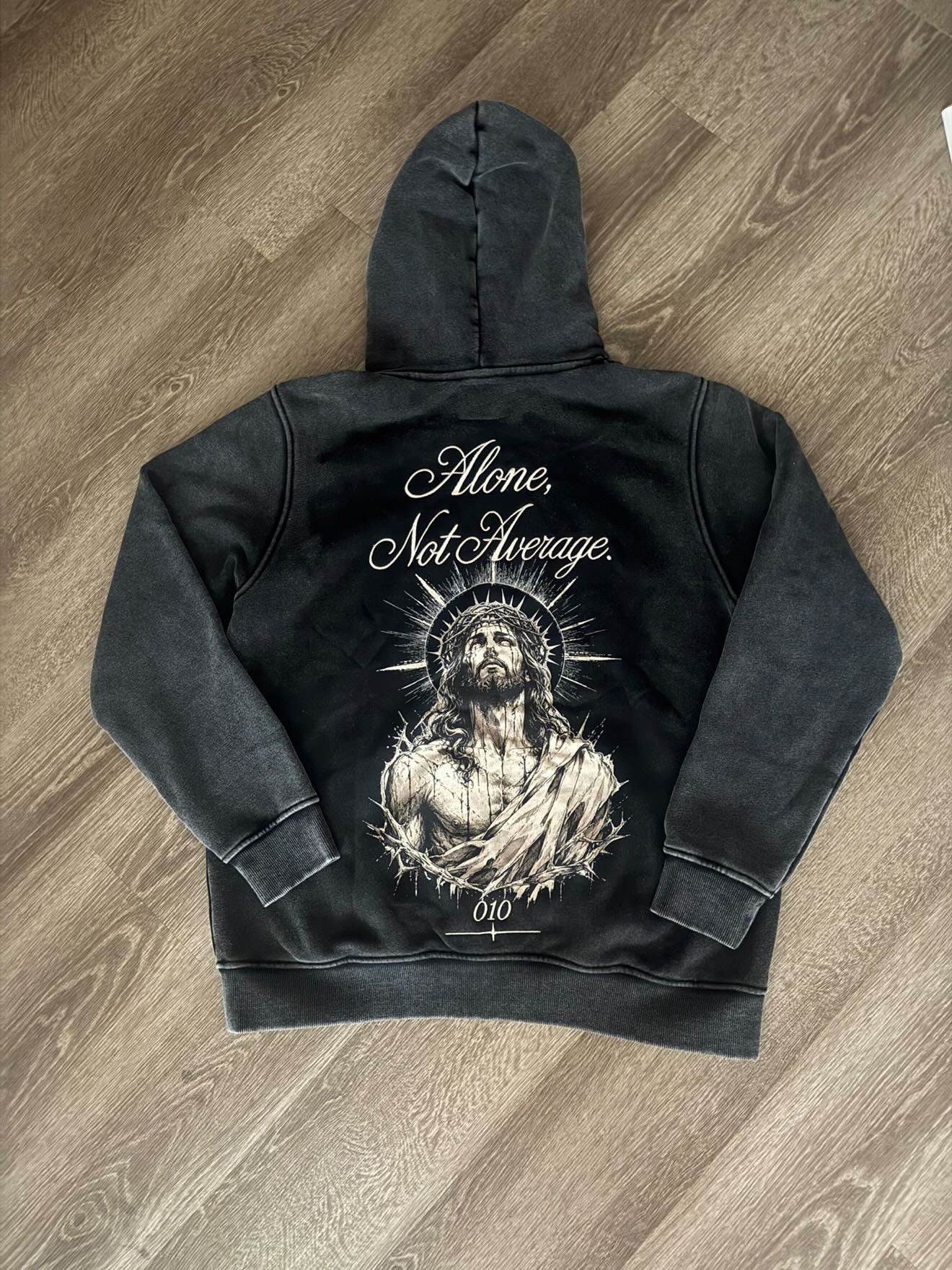 ALONE, NOT AVERAGE — 010 HOODIE