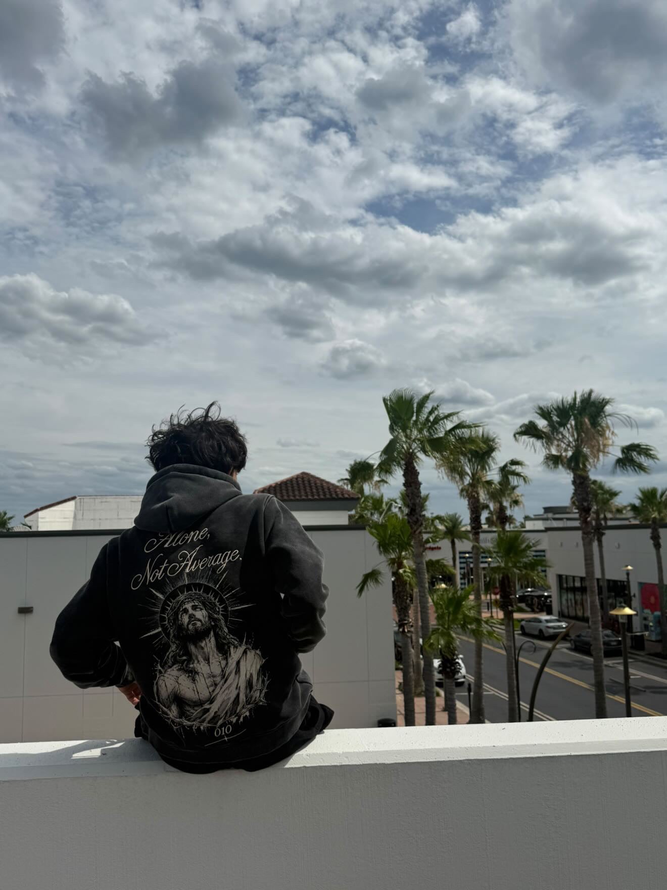 ALONE, NOT AVERAGE — 010 HOODIE